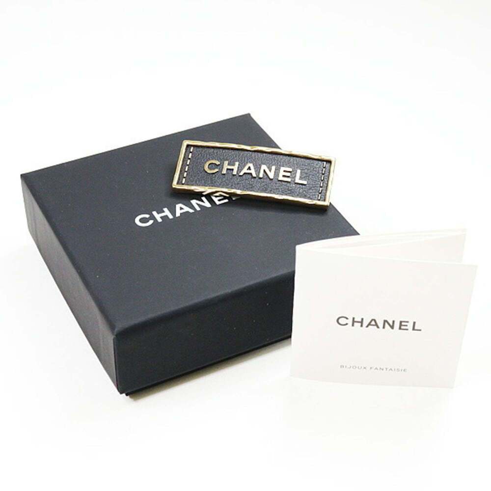 CHANEL Authentic Black Leather Brooch - Picture 6 of 6